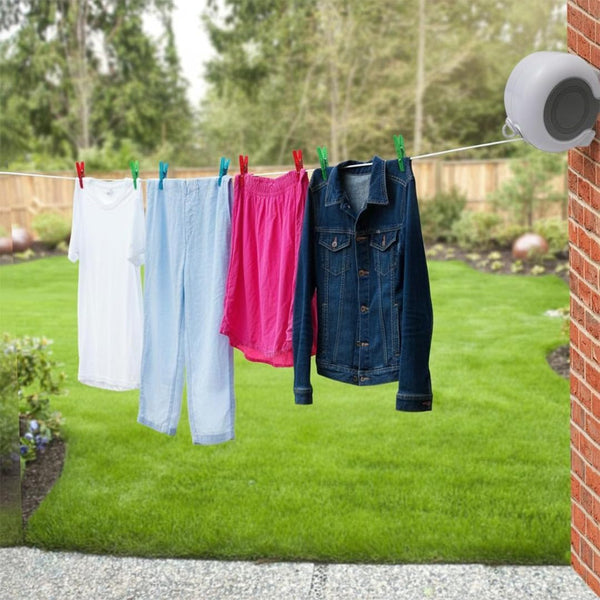 Casabella Retractable Reels Washing Line - 2x15m Clothes Line Drying Space.