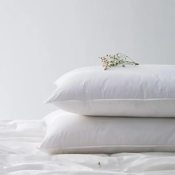 Casabella Luxury Goose Feather & Down Pillows, Pack of 2 & 4 UK Standard Pillows (48x74cm)